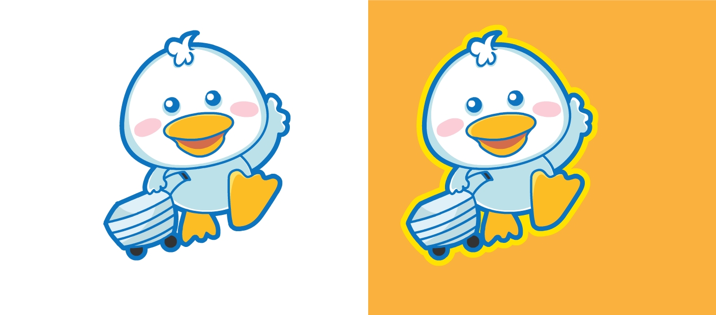 卡通鸭子形象logo-logo设计-猪八戒网