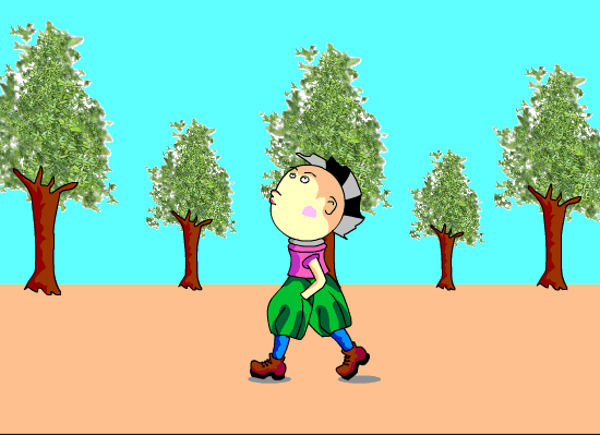 简单的10秒人物走路摔一跟头的 flash 动画-动画flash