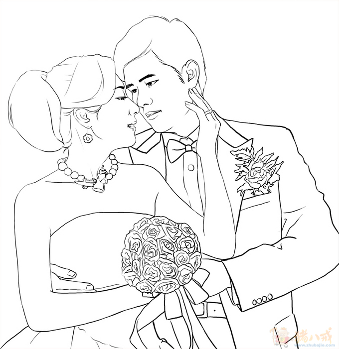 加急!婚纱照绘素描图 苏邦设计 投标-猪八戒网
