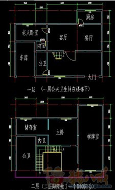 南通7乘15米自建房户型图