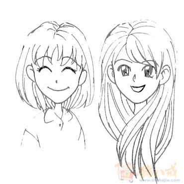 两个<em>女生</em>图象的简笔<em>画</em>-漫画设计-猪八戒网