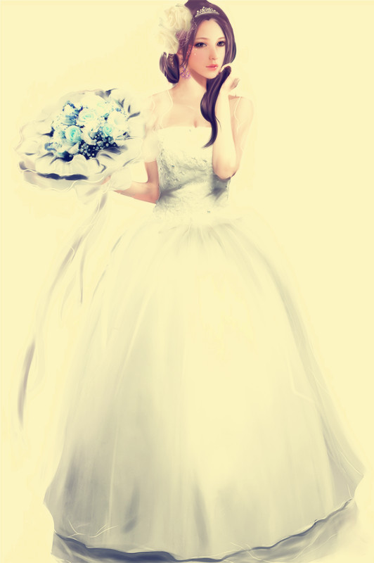 根据婚纱模特图片<em>画素描</em> - 商品照处理 - 照片处