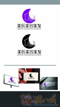美辰 美容美发LOGO设计及简单应用 - LOGO设