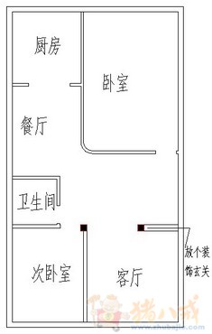 二室一厅一厨一卫格局设计-自建房装修-家居装修 -猪