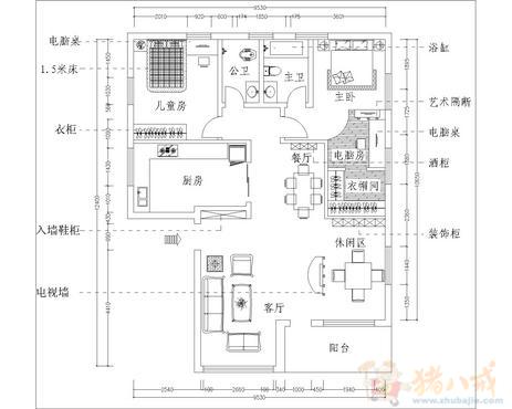 家装平面图-新房装修-家居装修 -猪八戒网