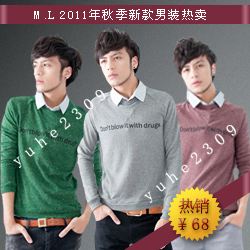 制作多个宣传图,供男式秋装网络广告宣传所用