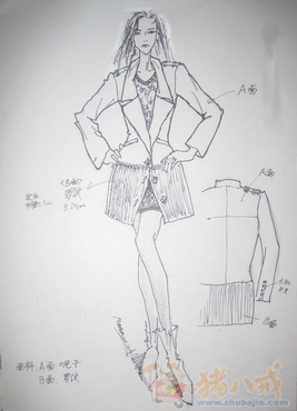 毛呢大衣设计-服装设计-服装设计 -猪八戒网