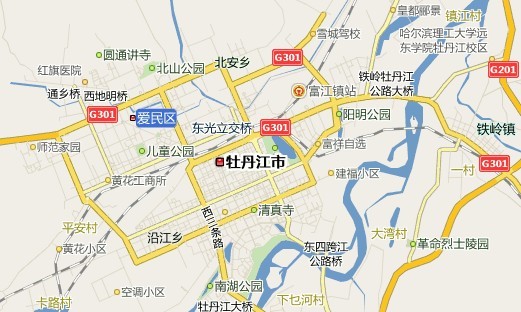 黑龙江省牡丹江市区地图 xtl1889 投标-猪八戒网图片