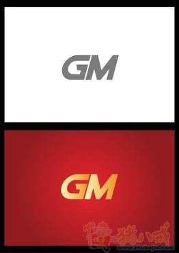 "gm"服装logo设计及简单应用,加急!