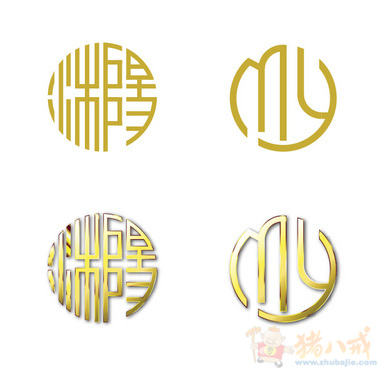 设计两个圆体字-字体设计-logo/vi设计 -猪八戒网