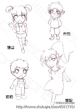 漫画人物设计-二维动画设计-动画设计 -猪八戒网