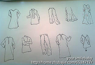 穆斯林服装简笔画设计 - 服装设计 - 服装设计 -