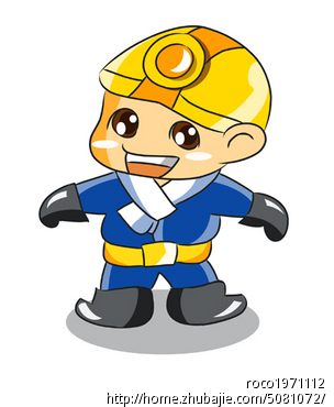 煤矿工人q版形象设计-卡通形象设计-漫画制作 -猪八戒