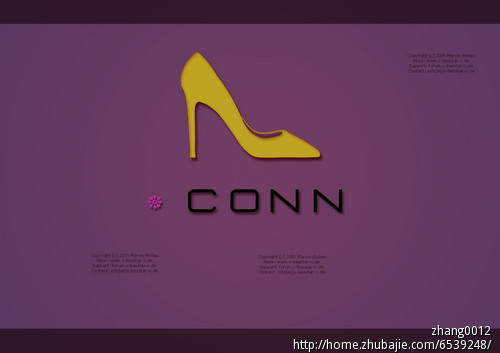 conn女鞋logo设计