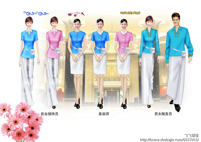 东南亚SPA会所需要<em>美容师</em>及前台接待<em>服装</em>_飞