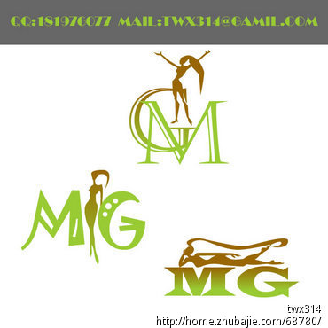 广州m&g模特经纪公司logo设计