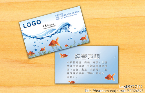 水族店名片设计-名片设计-名片/卡片设计 -猪八戒网