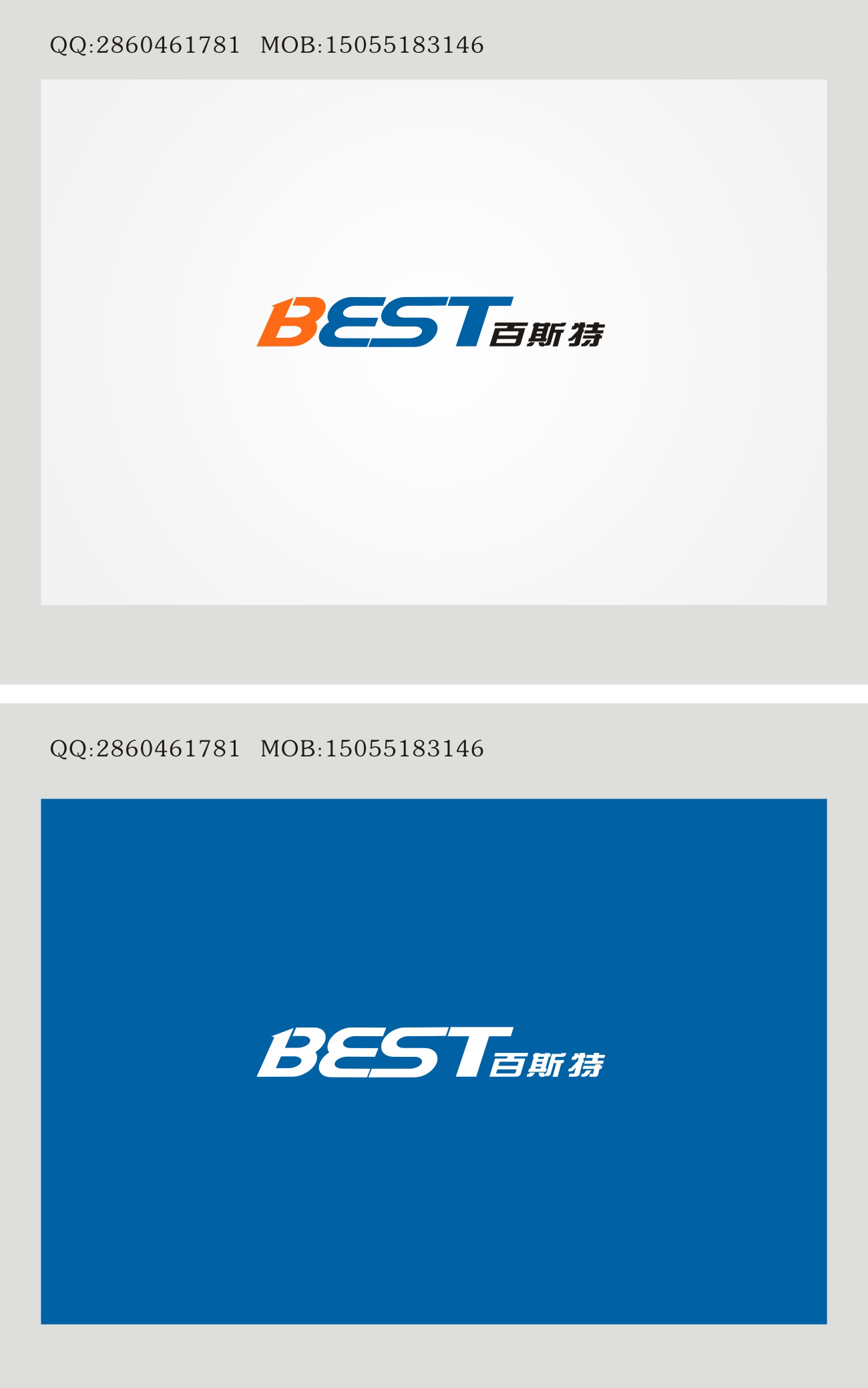 汉中百斯特信息服务有限公司logo及名片设计