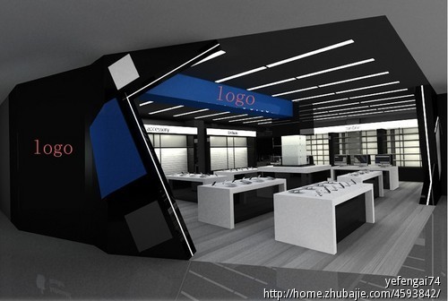 苹果、三星数码旗舰店装修设计-写字楼装修-商业装修 -猪八戒网