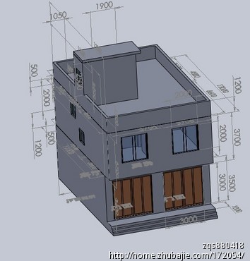 5x12米自建房设计3d图,4x12米自建房设计3d图 求农村两层自建房平面设计图 3d模型工作室 投标-猪八戒网