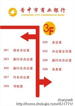 银行设计一个楼道指引牌