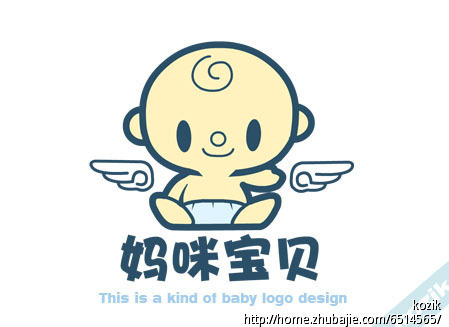 妈咪宝贝婴童生活馆logo设计