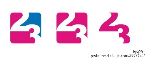 数字23创意logo设计