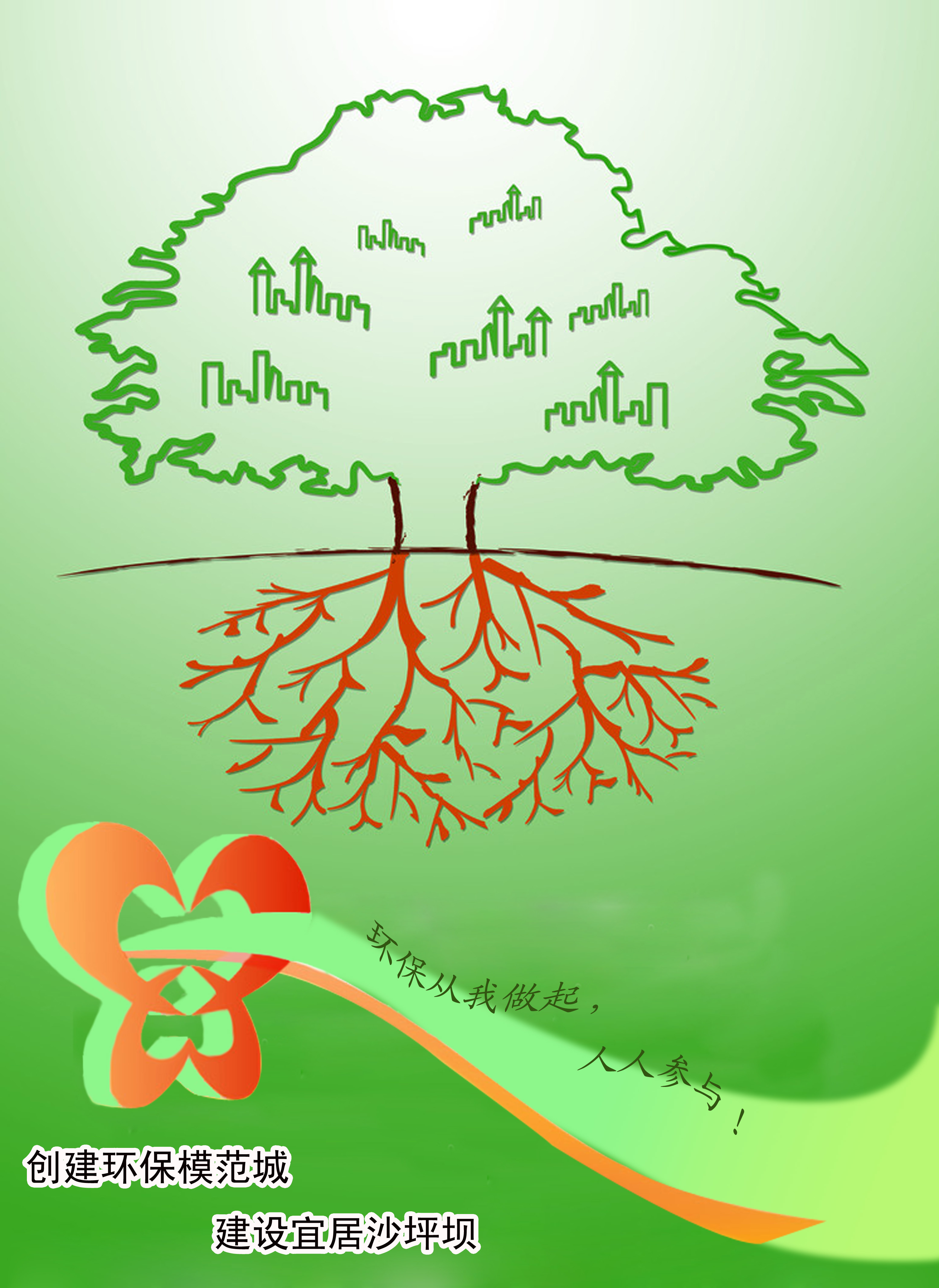 简单明了有创意让人过目不忘的环保创模宣传海报