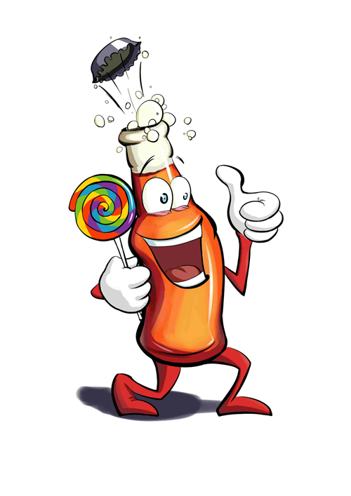 卡通设计,设计一个卡通瓶子人物,4天内选稿