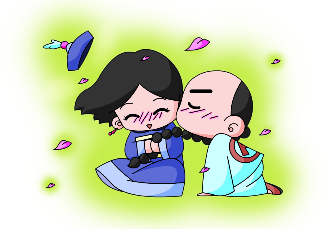 做一张漫画升堂图,女大人做在公堂上,男的跪在地上-动漫设计-猪八戒网