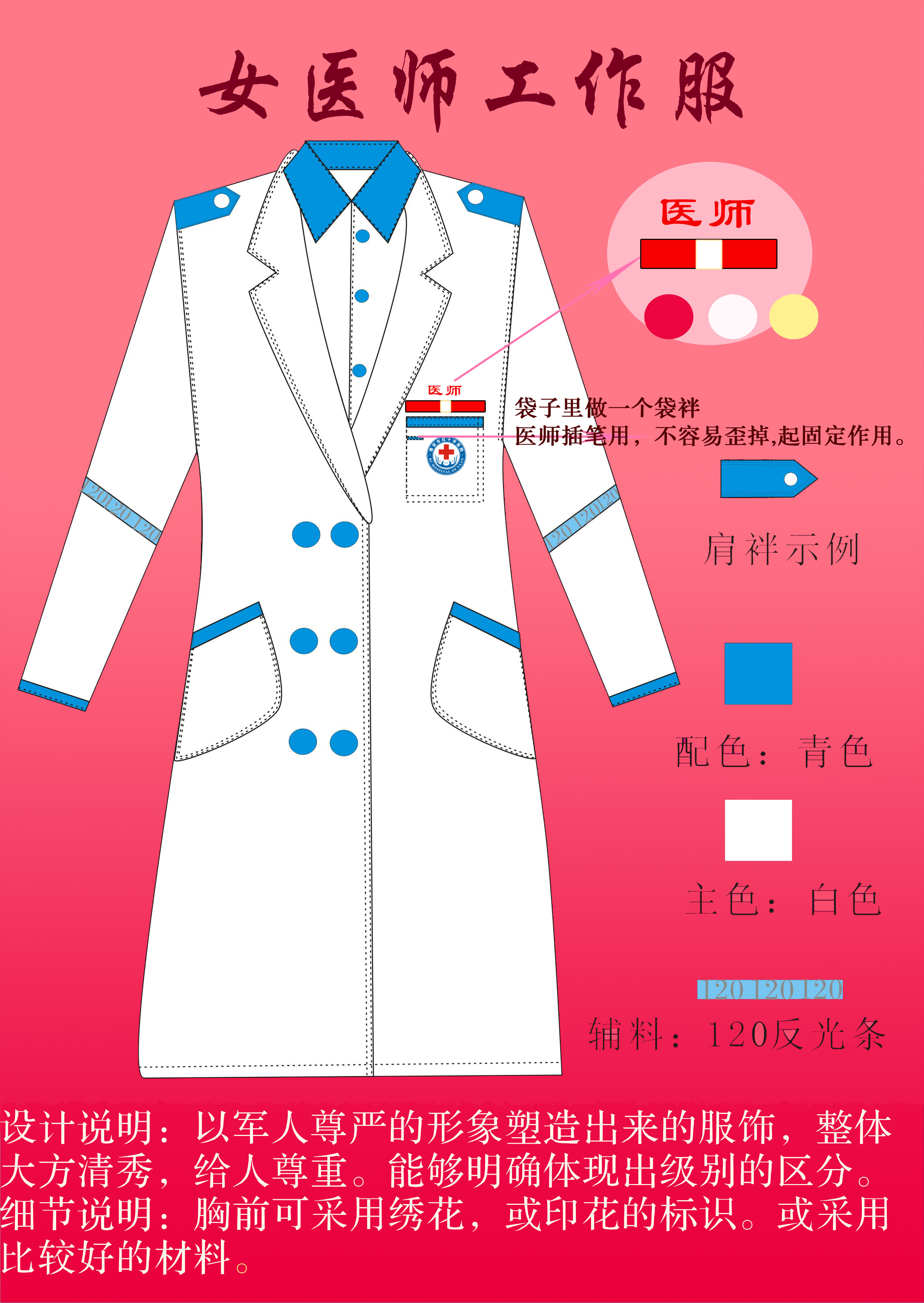为医务工作者设计工作服装(医生,护士服)第20227825号稿件