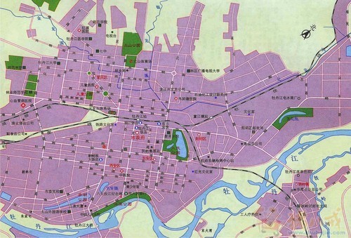 黑龙江省牡丹江市区地图